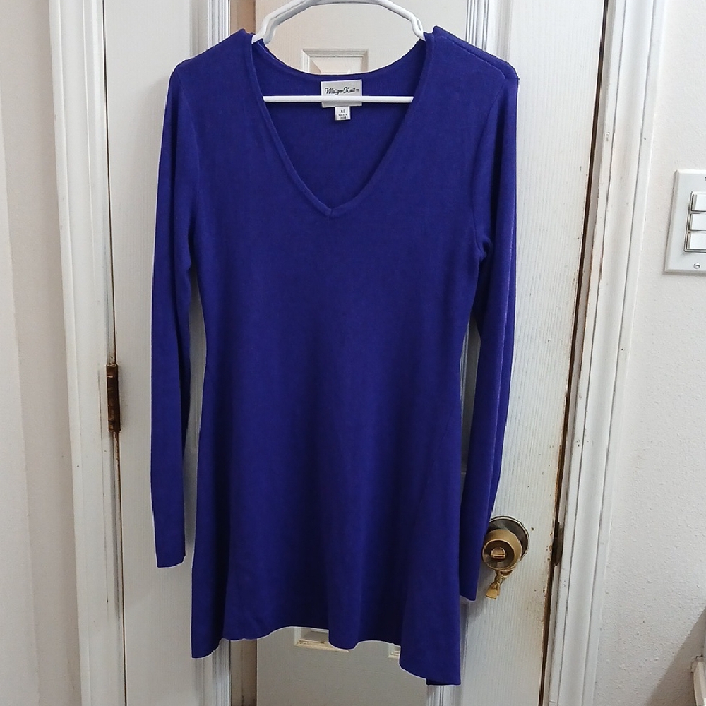 Purple V-Neck Sweater tunic size xs